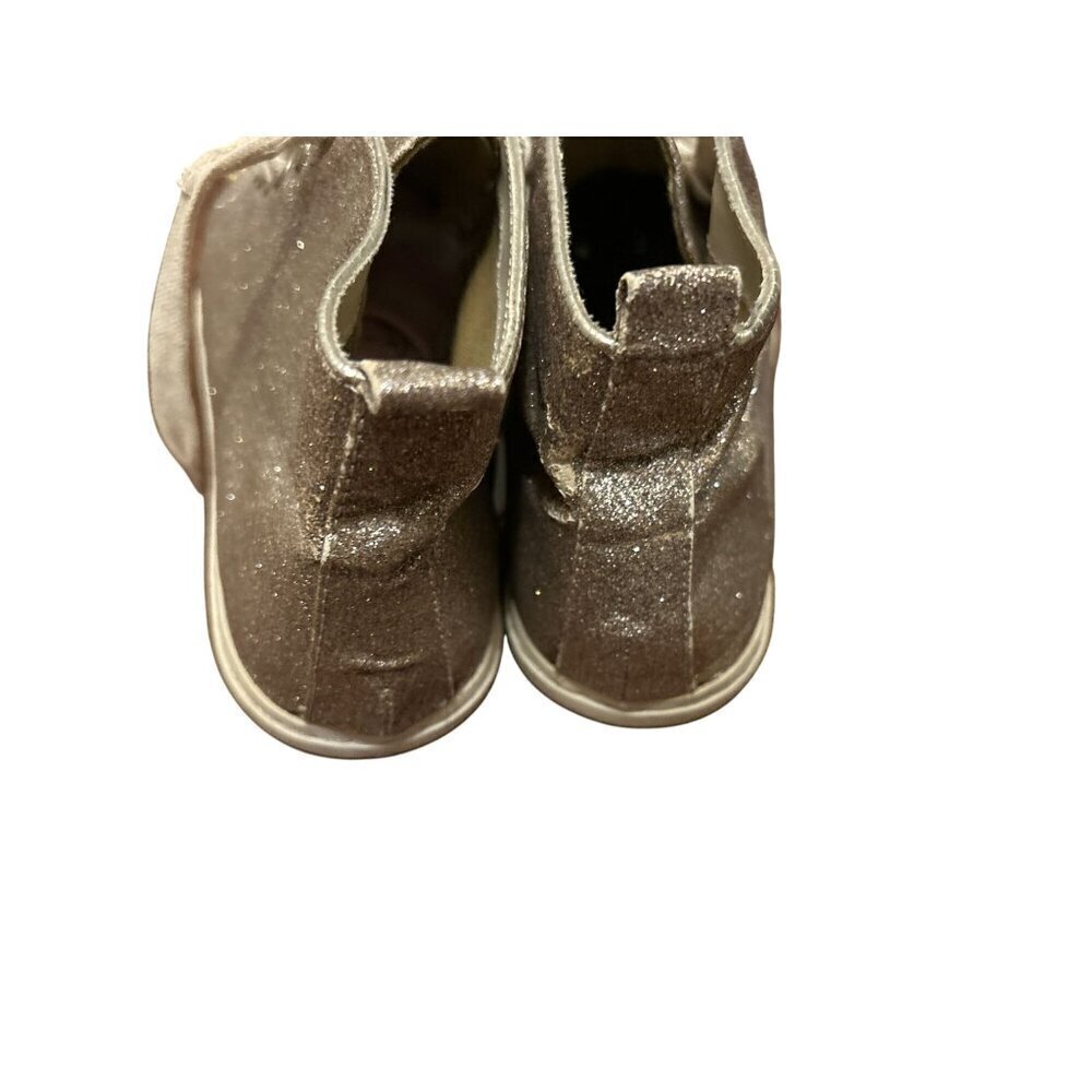 Steve Madden Gold & Glitter High-Top Sneakers With Studded Toes Size 6M - Picture 4 of 7